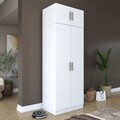 Dulap pentru haine, Hanah Home, BA211, 90x255x57.5 cm, PAL melaminat, Alb
