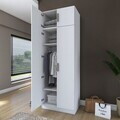 Dulap pentru haine, Hanah Home, BA211, 90x255x57.5 cm, PAL melaminat, Alb