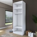 Dulap pentru haine, Hanah Home, BA211, 90x255x57.5 cm, PAL melaminat, Alb