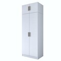 Dulap pentru haine, Hanah Home, BA211, 90x255x57.5 cm, PAL melaminat, Alb