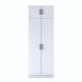 Dulap pentru haine, Hanah Home, BA211, 90x255x57.5 cm, PAL melaminat, Alb