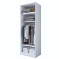 Dulap pentru haine, Hanah Home, BA211, 90x255x57.5 cm, PAL melaminat, Alb