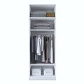Dulap pentru haine, Hanah Home, BA211, 90x255x57.5 cm, PAL melaminat, Alb