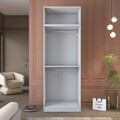 Dulap pentru haine, Hanah Home, BA209, 90x255x57.5 cm, PAL melaminat, Alb