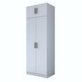 Dulap pentru haine, Hanah Home, BA209, 90x255x57.5 cm, PAL melaminat, Alb