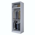 Dulap pentru haine, Hanah Home, BA209, 90x255x57.5 cm, PAL melaminat, Alb