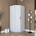 Dulap pentru haine, Hanah Home, BA205, 91x210x57.5 cm, PAL melaminat, Alb