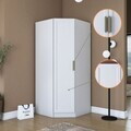 Dulap pentru haine, Hanah Home, BA205, 91x210x57.5 cm, PAL melaminat, Alb