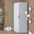 Dulap pentru haine, Hanah Home, BA205, 91x210x57.5 cm, PAL melaminat, Alb