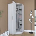 Dulap pentru haine, Hanah Home, BA205, 91x210x57.5 cm, PAL melaminat, Alb