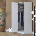 Dulap pentru haine, Hanah Home, BA205, 91x210x57.5 cm, PAL melaminat, Alb