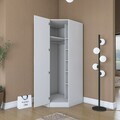 Dulap pentru haine, Hanah Home, BA205, 91x210x57.5 cm, PAL melaminat, Alb