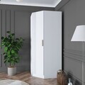 Dulap pentru haine, Hanah Home, BA183, 91x210x57.5 cm, PAL melaminat, Alb