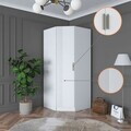 Dulap pentru haine, Hanah Home, BA183, 91x210x57.5 cm, PAL melaminat, Alb