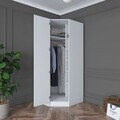 Dulap pentru haine, Hanah Home, BA183, 91x210x57.5 cm, PAL melaminat, Alb