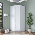 Dulap pentru haine, Hanah Home, BA191, 91x210x57.5 cm, PAL melaminat, Alb