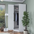 Dulap pentru haine, Hanah Home, BA191, 91x210x57.5 cm, PAL melaminat, Alb
