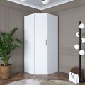 Dulap pentru haine, Hanah Home, BA140, 91x210x57.5 cm, PAL melaminat, Alb