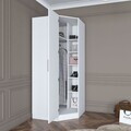 Dulap pentru haine, Hanah Home, BA140, 91x210x57.5 cm, PAL melaminat, Alb