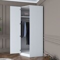 Dulap pentru haine, Hanah Home, BA140, 91x210x57.5 cm, PAL melaminat, Alb