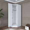 Dulap pentru haine, Hanah Home, BA140, 91x210x57.5 cm, PAL melaminat, Alb
