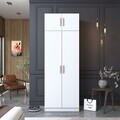 Dulap pentru haine, Hanah Home, BA210, 90x255x57.5 cm, PAL melaminat, Alb