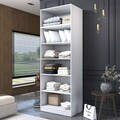 Dulap pentru haine, Hanah Home, BA210, 90x255x57.5 cm, PAL melaminat, Alb