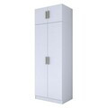 Dulap pentru haine, Hanah Home, BA210, 90x255x57.5 cm, PAL melaminat, Alb