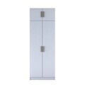 Dulap pentru haine, Hanah Home, BA210, 90x255x57.5 cm, PAL melaminat, Alb