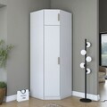 Dulap pentru haine, Hanah Home, BA213, 91x255x57.5 cm, PAL melaminat, Alb