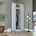Dulap pentru haine, Hanah Home, BA213, 91x255x57.5 cm, PAL melaminat, Alb