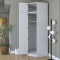 Dulap pentru haine, Hanah Home, BA213, 91x255x57.5 cm, PAL melaminat, Alb