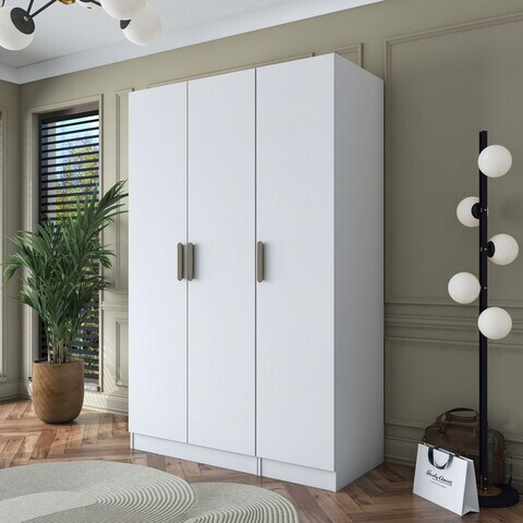 Dulap pentru haine, Hanah Home, BA164, 135x210x57.5 cm, PAL melaminat, Alb