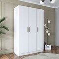 Dulap pentru haine, Hanah Home, BA164, 135x210x57.5 cm, PAL melaminat, Alb