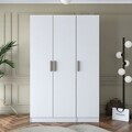 Dulap pentru haine, Hanah Home, BA164, 135x210x57.5 cm, PAL melaminat, Alb