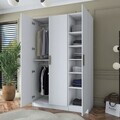 Dulap pentru haine, Hanah Home, BA164, 135x210x57.5 cm, PAL melaminat, Alb