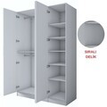 Dulap pentru haine, Hanah Home, BA164, 135x210x57.5 cm, PAL melaminat, Alb