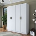 Dulap pentru haine, Hanah Home, BA163, 180x210x57.5 cm, PAL melaminat, Alb