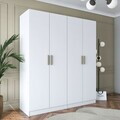 Dulap pentru haine, Hanah Home, BA163, 180x210x57.5 cm, PAL melaminat, Alb