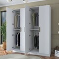 Dulap pentru haine, Hanah Home, BA163, 180x210x57.5 cm, PAL melaminat, Alb