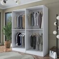 Dulap pentru haine, Hanah Home, BA163, 180x210x57.5 cm, PAL melaminat, Alb
