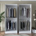 Dulap pentru haine, Hanah Home, BA163, 180x210x57.5 cm, PAL melaminat, Alb