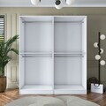 Dulap pentru haine, Hanah Home, BA163, 180x210x57.5 cm, PAL melaminat, Alb