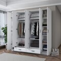 Dulap pentru haine, Hanah Home, BA134, PAL melaminat, Alb