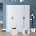 Dulap pentru haine, Hanah Home, BA208, 180x210x57.5 cm, PAL melaminat, Alb