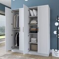 Dulap pentru haine, Hanah Home, BA208, 180x210x57.5 cm, PAL melaminat, Alb