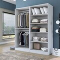 Dulap pentru haine, Hanah Home, BA208, 180x210x57.5 cm, PAL melaminat, Alb