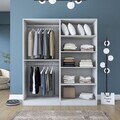 Dulap pentru haine, Hanah Home, BA208, 180x210x57.5 cm, PAL melaminat, Alb