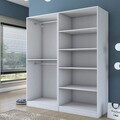 Dulap pentru haine, Hanah Home, BA208, 180x210x57.5 cm, PAL melaminat, Alb