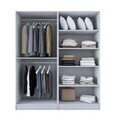Dulap pentru haine, Hanah Home, BA208, 180x210x57.5 cm, PAL melaminat, Alb